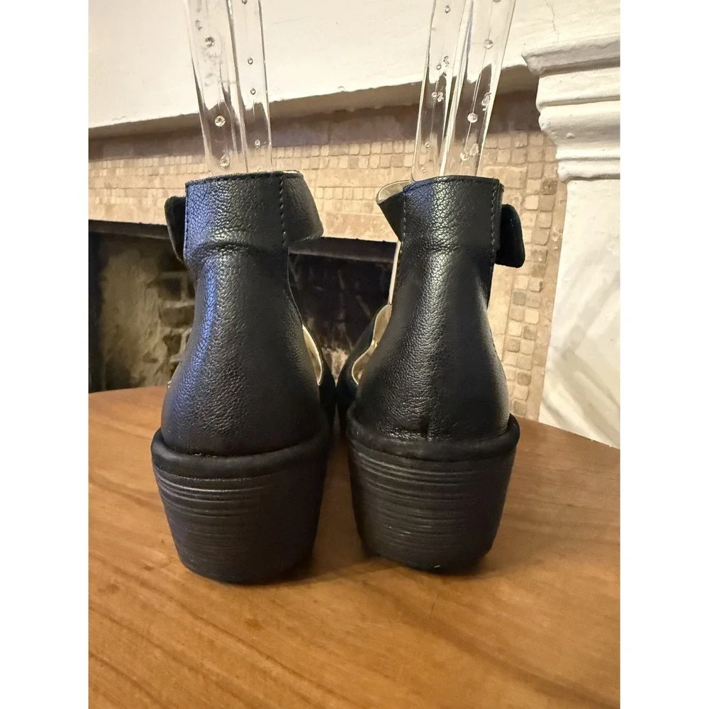 Fly London Yake Women's Sandal EU 41 Black Ankle Strap‎ Open Toe EUC